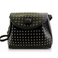 Elegant Women's Crossbody Bag With Rivets and Candy Color Design